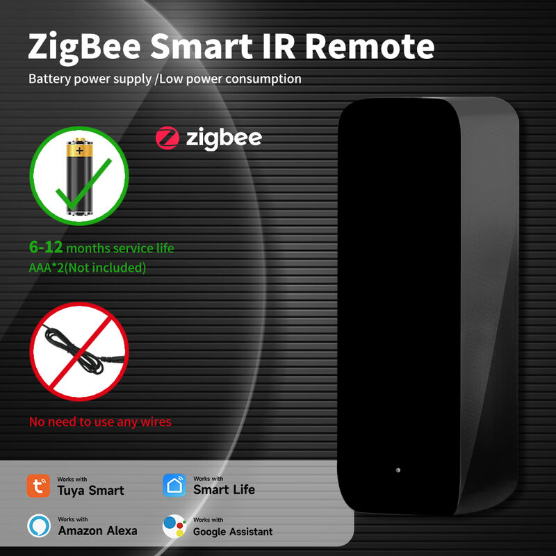 SIXWGH Novo Controle Remoto IR Inteligente TuyaZigbee Universal AC/TV Blaster Compatibilidade Alexa Google Home Barra Garagem Carro Bateria