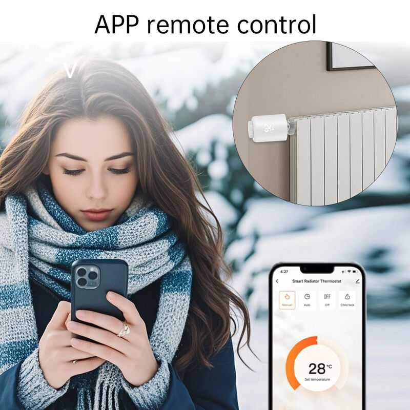 SIXWGH Tuya Zigbee 3.0 TRVL Termostato Inteligente Atuador de Radiador Válvula Controlador de Temperatura Programável Android Flip Home