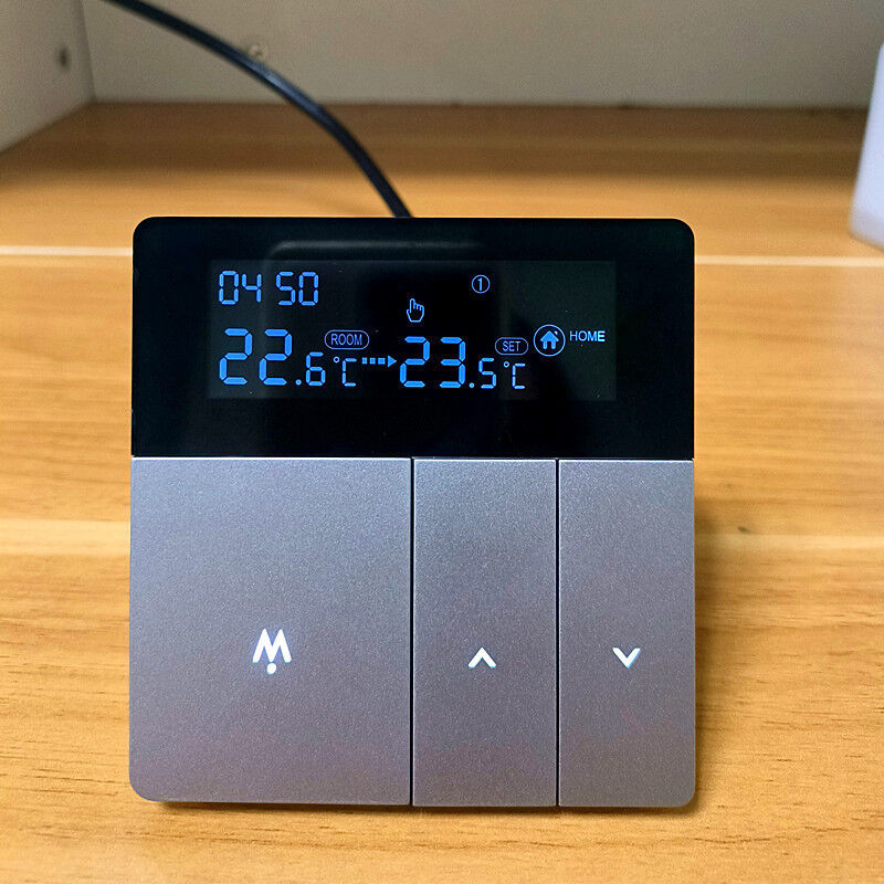 SIXWGH Termostato Wi-Fi Inteligente Tuya App Controle de Voz 16A Carga LCD Controlador de Temperatura Programável para Hotéis com Piso Elétrico