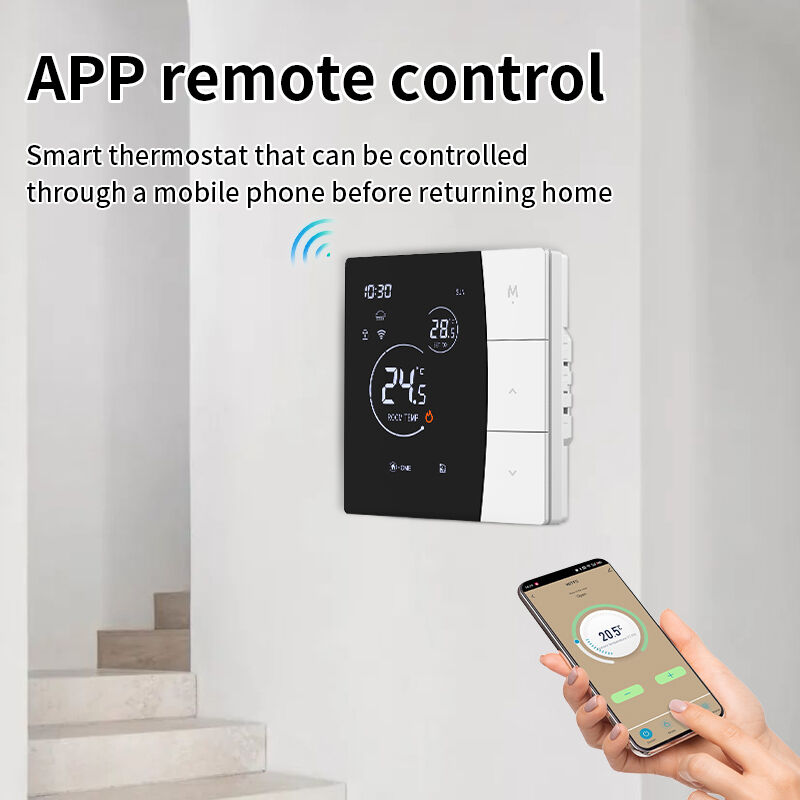 SIXWGH Smart WiFi Thermostat para uso em hotéis Tuya App Controle de voz Elétrico aquecimento de piso 16A Load LCD controlador de temperatura