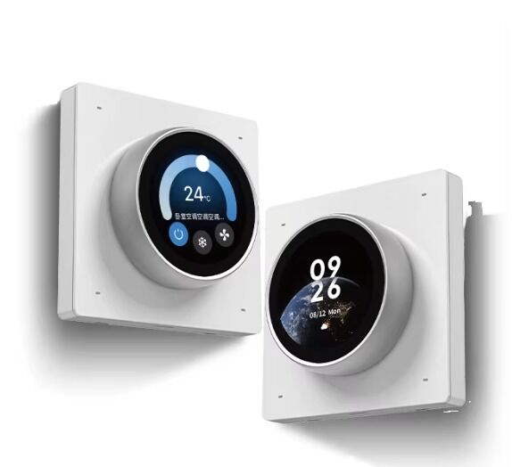 Painel de Controle Inteligente SIXWGH com Botão Giratório e Tela Sensível ao Toque Funciona com o Aplicativo Tuya Smart Life para Controle de Cena HVAC Automação Residencial EUA/UE
