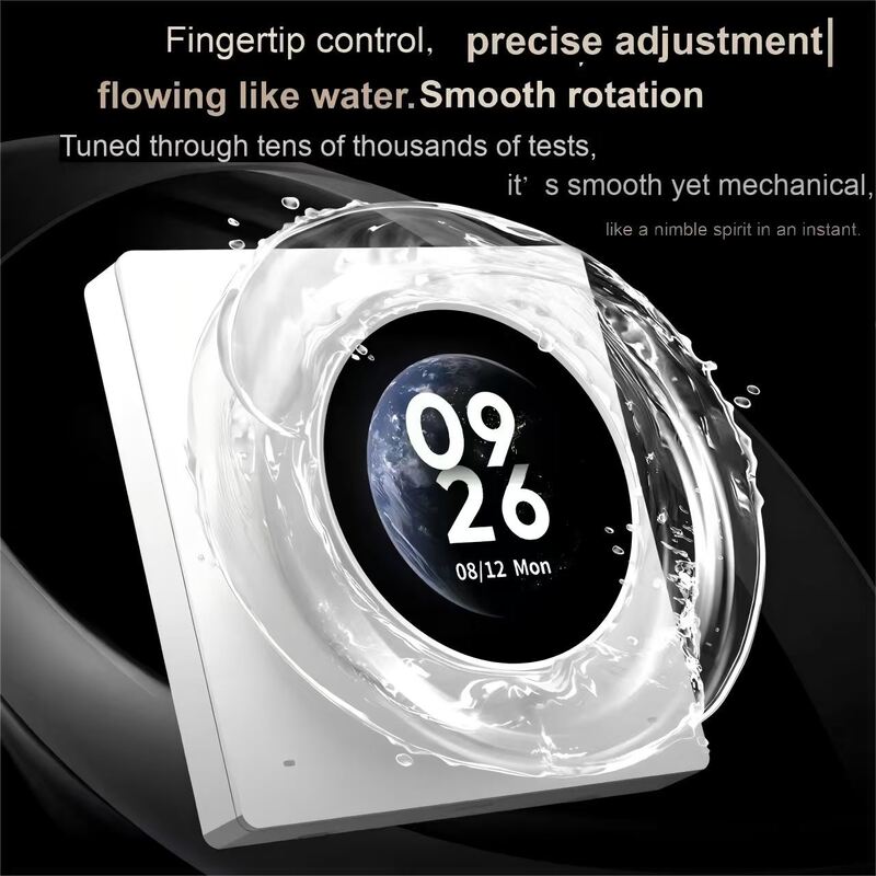 Painel de Controle Inteligente SIXWGH com Botão Giratório e Tela Sensível ao Toque Funciona com o Aplicativo Tuya Smart Life para Controle de Cena HVAC Automação Residencial EUA/UE