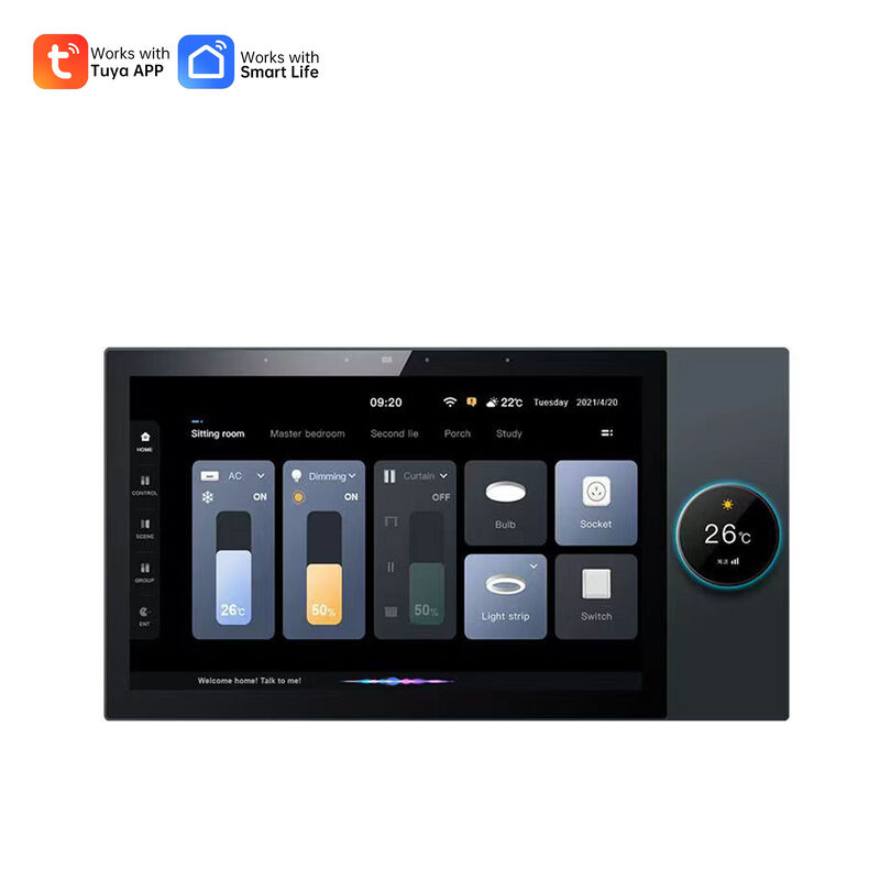 SIXWGH Luxury Upgrade Painel de controle de 10 polegadas Tuya WiFi Zigbee Gateway App Voz Música de fundo Multi-Scenário Bar