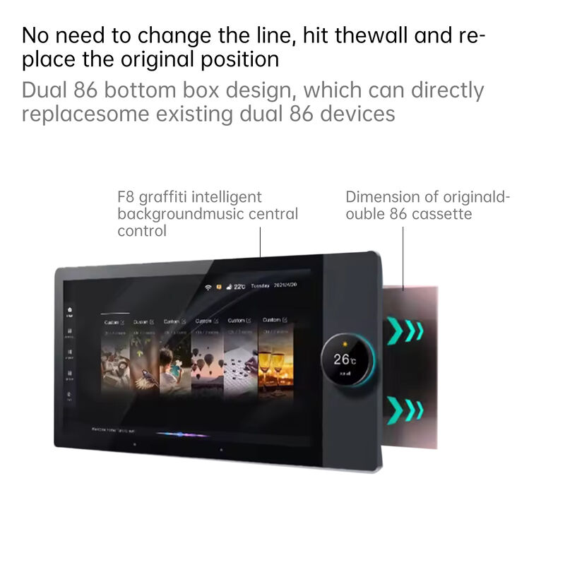 SIXWGH Luxury Upgrade Painel de controle de 10 polegadas Tuya WiFi Zigbee Gateway App Voz Música de fundo Multi-Scenário Bar