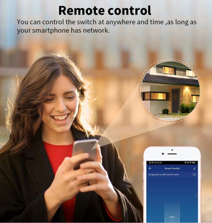 Tuya Alexa Timer Smart Switch 10A Relay Module Função Remote Smart Switch suporte Google Alexa controle de voz fácil de instalar 6