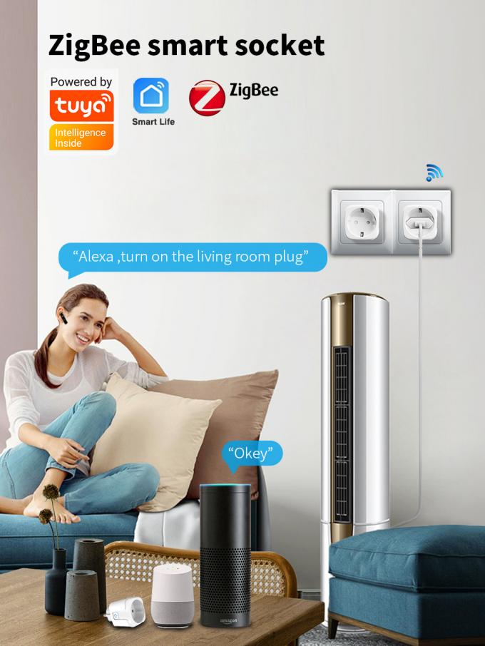 Soquete remoto do interruptor de Tuya Smart Wifi da tomada da UE do soquete da ampola de Zigbee 7
