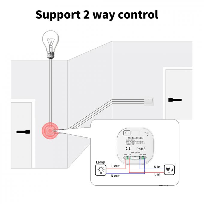 tipo sem fio auto impermeável do interruptor 86 da parede 16A - interruptor da luz remoto posto 4