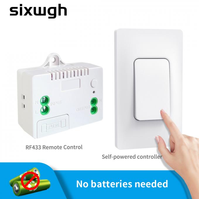 A parede sem fio de SIXWGH 433Mhz comuta o auto - interruptor da luz de controle remoto impermeável posto 1