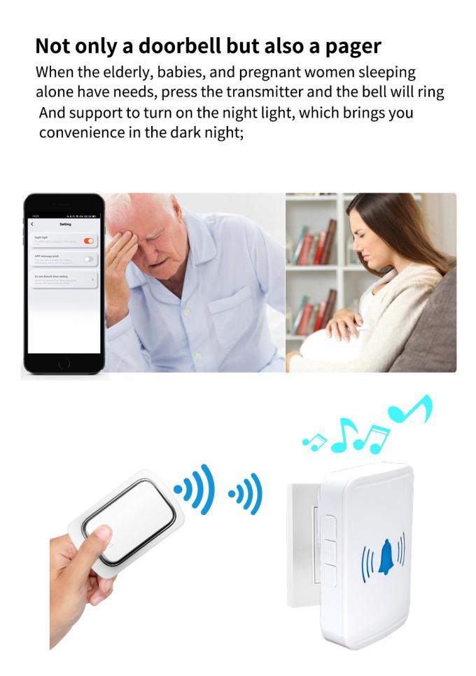 Da tomada esperta da UE E.U. Reino Unido da campainha de IP44 Tuya porta impermeável Bell 6