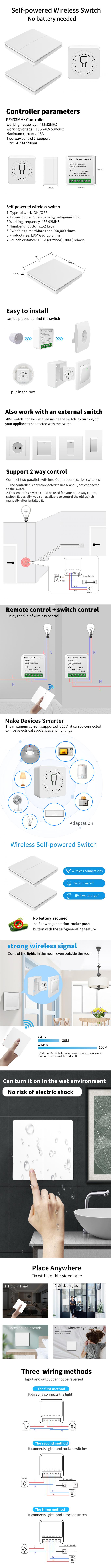 Botão esperto esperto impermeável Homekit do interruptor 2A 250V de IP44 Zigbee 0